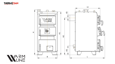Centrala pe combustibil solid WARMLINE UNI/UNI TR 33 KW [10]