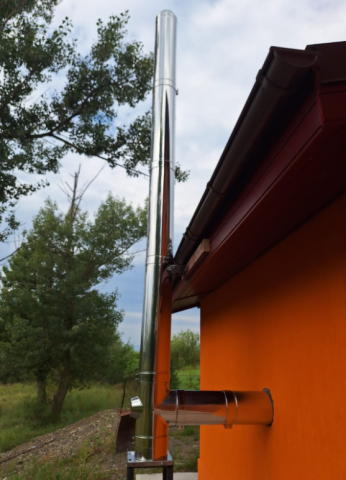 Cosuri de fum - Cos de fum din inox izolat complet echipat D180 X L 7m(kit+6segmenti)