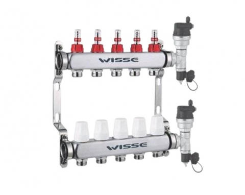 DISTRIBUITOARE WISSE - Distribuitor/Colector din INOX WISSE 10 circuite