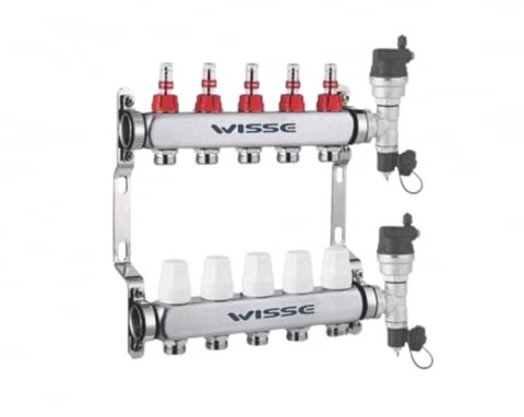 DISTRIBUITOARE WISSE - Distribuitor/Colector din INOX WISSE 5 circuite,