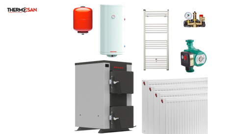Pachet THERMOSAN  Centrala cu plită Almax VP 18kW(50-60 metri) [1]