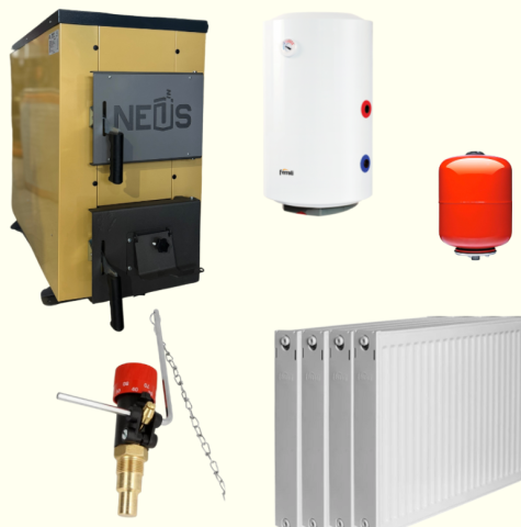 INCALZIRE - Pachet THERMOSAN  Centrala cu plita Neus KP-20 kW