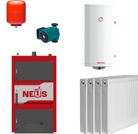 INCALZIRE - Pachet THERMOSAN Gospodaru cu Centrala Neus Compact 36 kw pentru160-180 mp