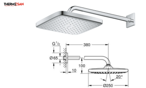Palarie dus GROHE TEMPESTA 250 [1]