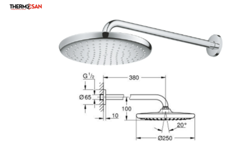 Palarie dus GROHE TEMPESTA 250 [1]