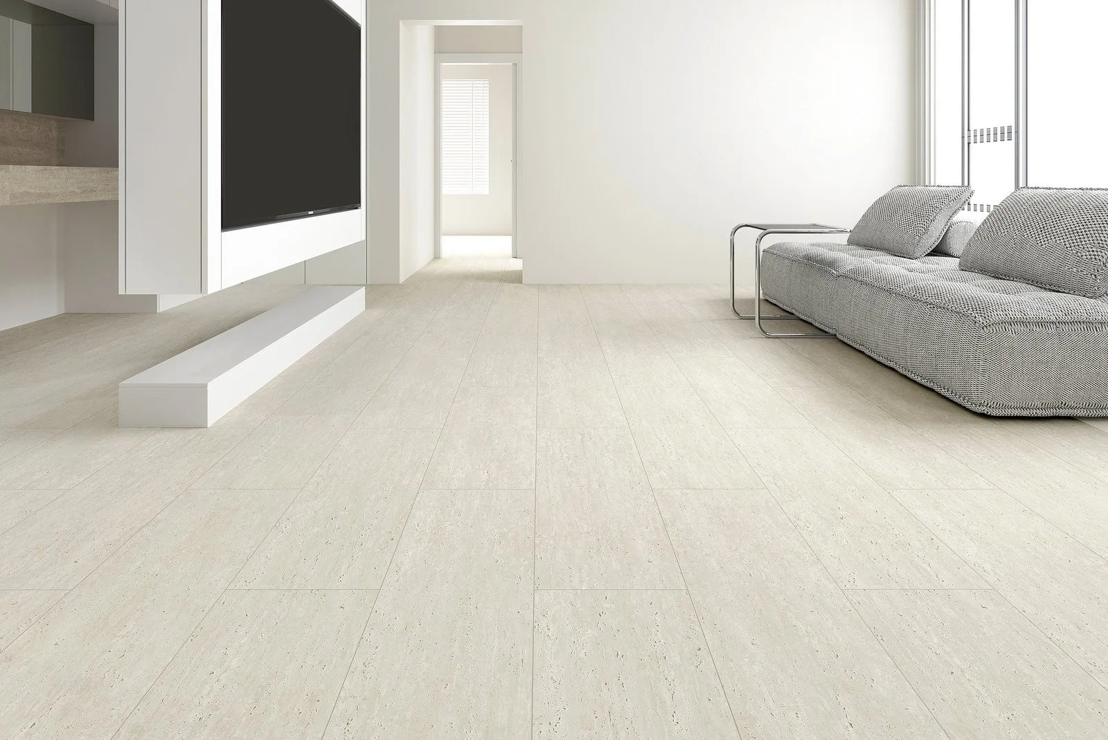 Pardoseală SPC Travertine White Vein PD-607 [1]
