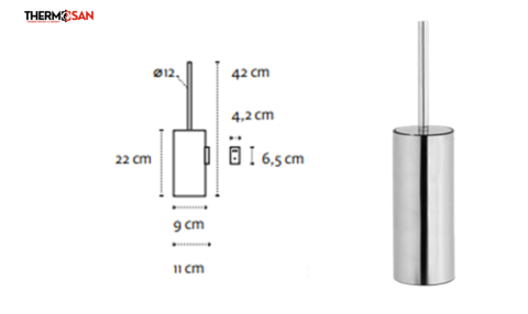 Perie WC cu suport INOX – stativa - seria NETS new standing lux [1]
