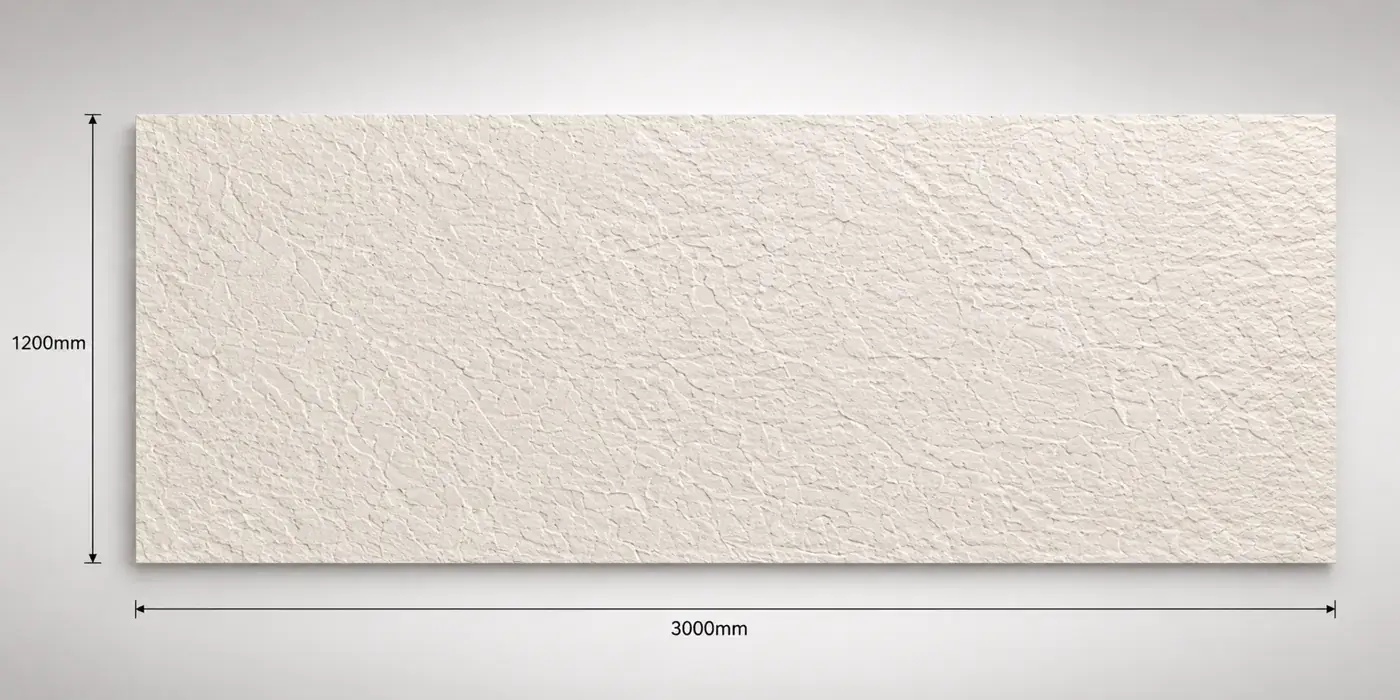 Piatră decorativă - Piatră flexibilă albă texturată KRAPO-RC-XYS-02X, 1200×3000 mm
