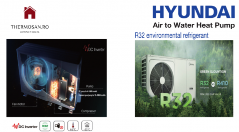 Pompa de caldura aer-apa HYUNDAI MONOBLOC HYHC-V26W/D2RN8. INCLUS TVA 9% PERSOANE FIZICE [5]