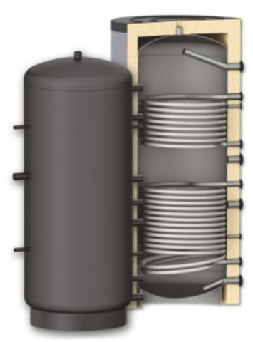 INCALZIRE - Puffer cu două serpentine Sunsystem PR2 800L+Izolare