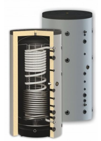 INCALZIRE - PUFFER igienic izolat HYG BR 1000l cu 2 serpentine