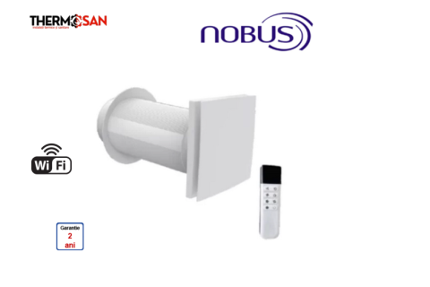 Recuperator de caldura rezidential montaj perete Nobus NBSVT150-Plus – WF 160mm, debit 100m3/h , WI-FI CO2– Telecomanda Inclusa [1]