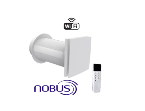 VENTILARE - Recuperator de caldura rezidential montaj perete Nobus NBSVT150-Plus – WF 160mm, debit 100m3/h , WI-FI CO2– Telecomanda Inclusa