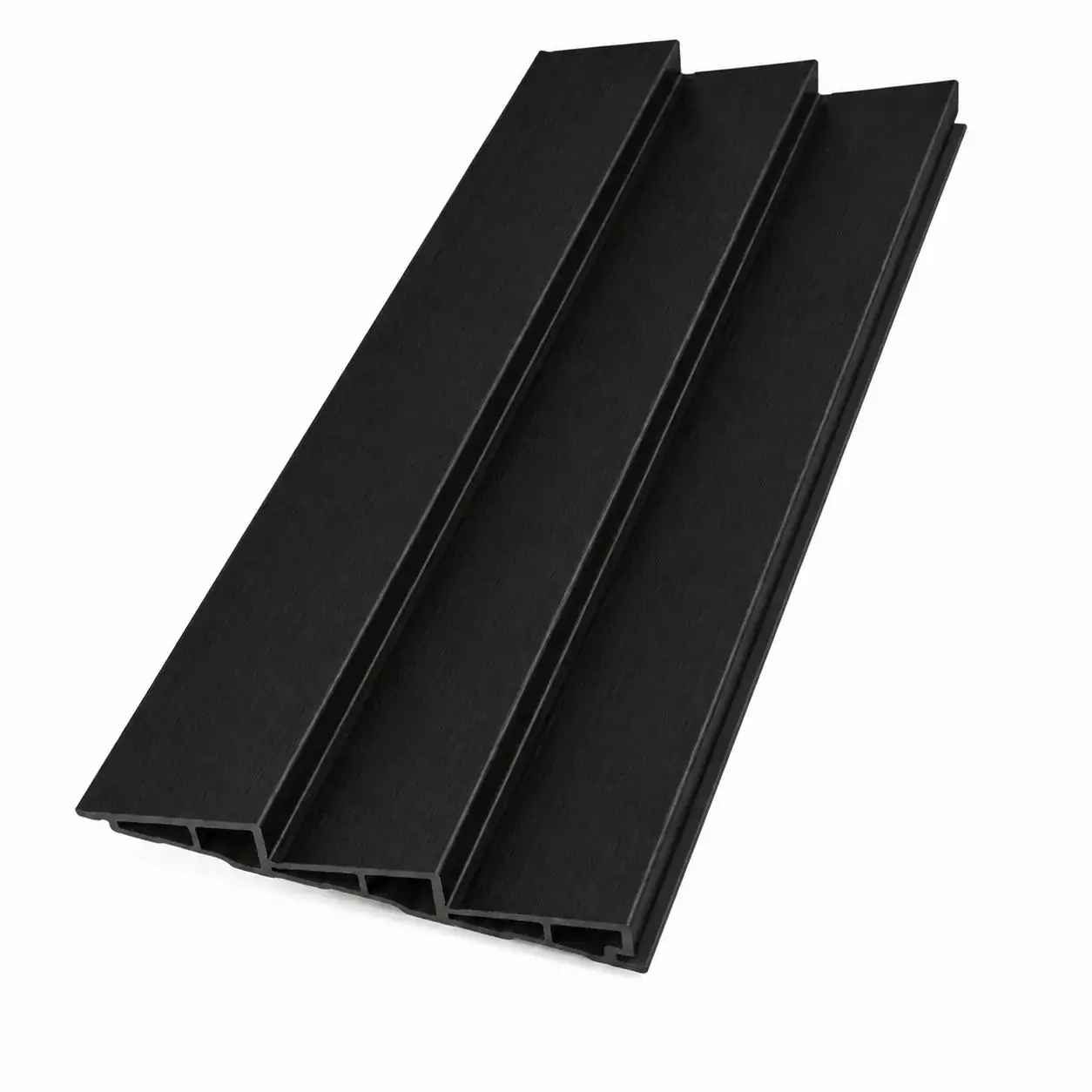 PLACAJE PENTRU INTERIOR - Riflaj decorativ WPC negru Uniton-ECO03, 175×22 mm