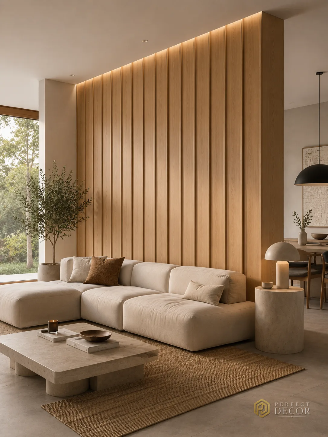 PLACAJE PENTRU INTERIOR - Riflaj decorativ WPC stejar natur Wood-7008, 200×25 mm