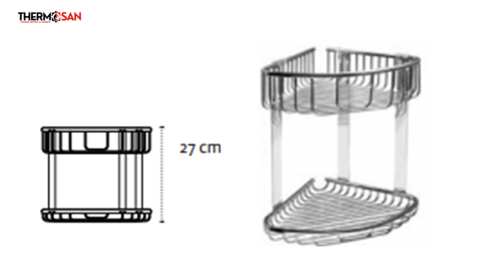 Sapuniera si suport sampon gratar oval inox 27CM [1]