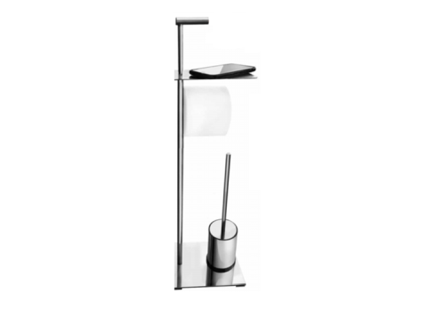 SERIA KAPITAN-NETS - Set accesorii baie stativ cu suport pentru hartie igienica + perie wc + masuta telefon