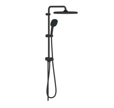 BATERII - Set dus cu divertor GROHE Tempesta System 250 CUBE - palarie de dus + para mobila, negru mat