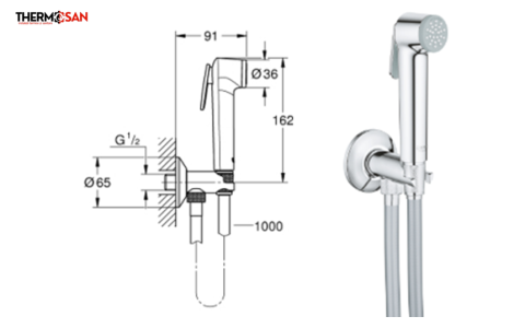 Set dus igienic GROHE Tempesta-F [1]