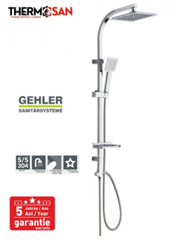 Set dus inox 304 - 2 functii Gehler Quadrat [ ZH904F ] [1]