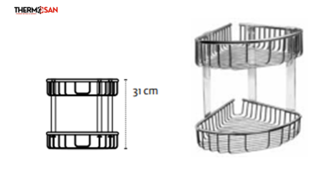 Suport sampon dublu oval inox 31CM [1]