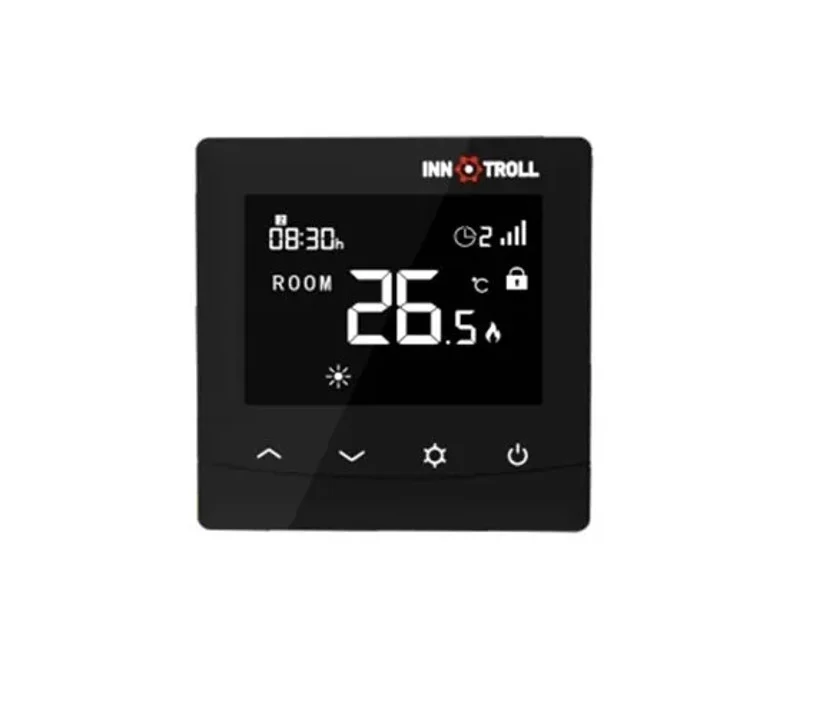 INCALZIRE IN PARDOSEA - Termostat digital NEGRU MAT programabil cald/rece cu senzor de sapa cu LCD INNOTROLL HT WIFI - montaj in doza - 230 V