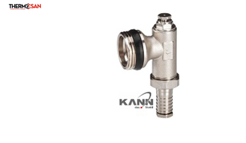Teu de capat KANN 1" pentru distribuitoare + robinet de golire cu portfurtun + aerisitor manual 3/8" [1]