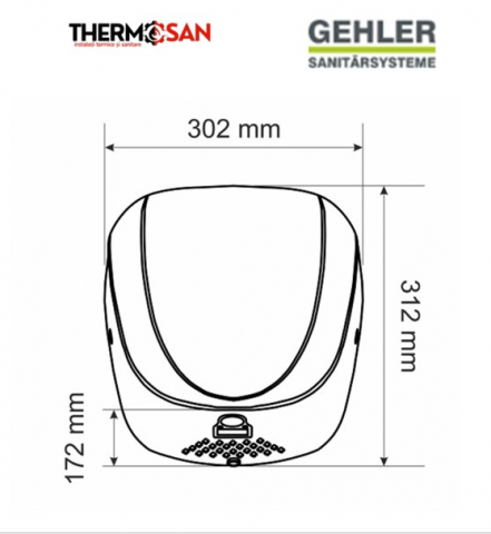 Uscator de maini INOX GEHLER cu filtru HEPA si senzor infrarosu - 1450 W [ AK2901 ] [2]
