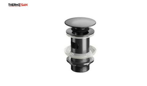 Ventil Quick-Clack GEHLER TIORA, pentru lavoar fara preaplin Gun Metal [1]