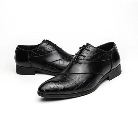 Bărbați - pantofi-eleganti-barbati-piele-naturala-negru-croco-luxury