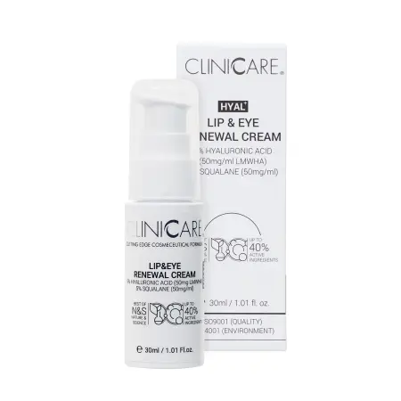 Masca ochi - ClinicCare Crema de Ochi si Buze Hyal+ Lip & Eye Renewal 30 ml