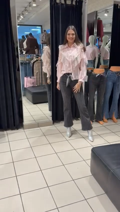 Blugi damă evazați gri [2]