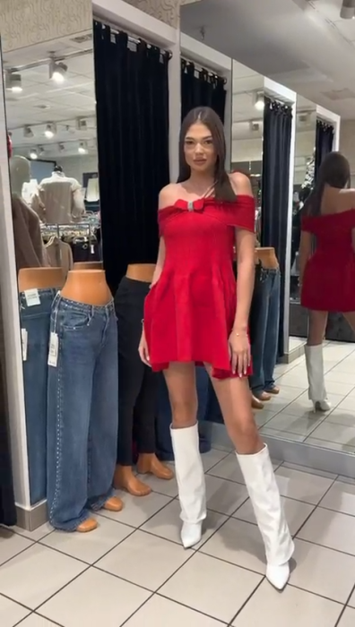 Rochie casual roșie [2]