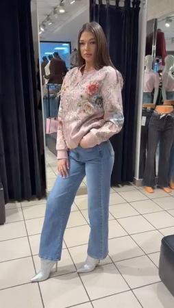 Blugi/Pantaloni - Blugi damă drepți albaștri