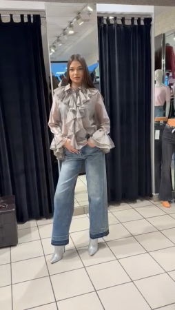 Blugi/Pantaloni - Blugi largi albaștri