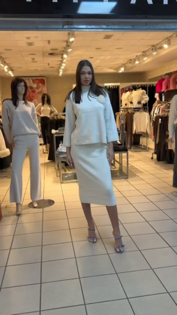 Compleuri tricotate - Compleu tricotat cu fustă