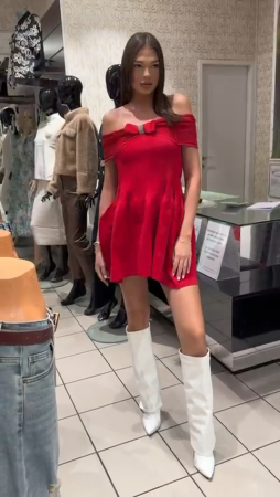 Rochii - Rochie casual roșie