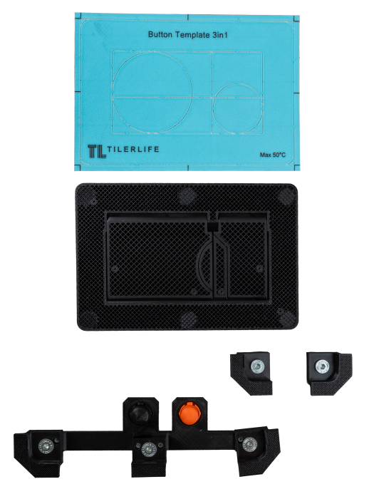 Buton ascuns de spalare Villeroy and Boch, cu magnet pentru instalare iclusiv sablon pentru decupaj 3 in 1 [2]