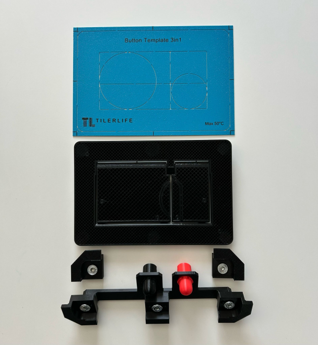 Buton ascuns de spalare Villeroy and Boch, cu magnet pentru instalare iclusiv sablon pentru decupaj 3 in 1 [1]