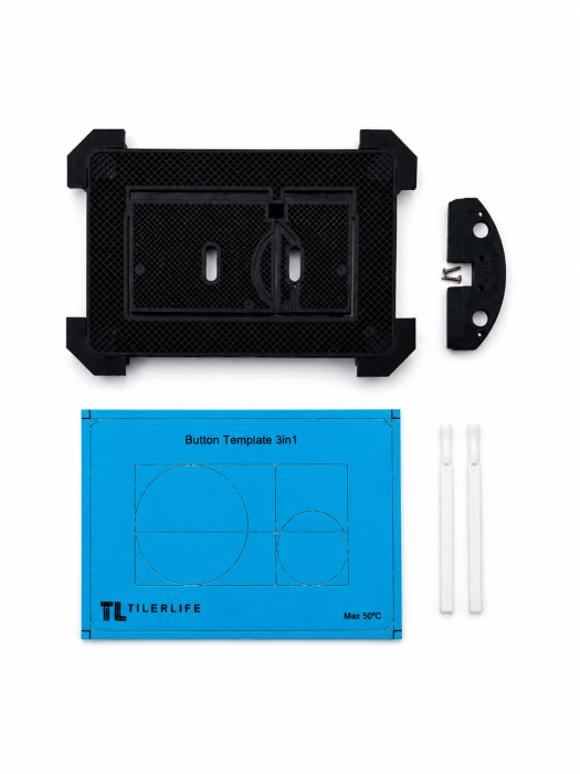 Clapeta de actionare faiantabila Geberit Sigma, buton de spalare cu magnet, include șablon pentru decupaj 3 în 1 [2]