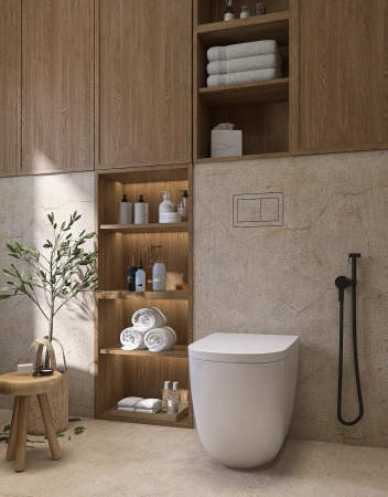 Buton ascuns de spalare Villeroy and Boch, cu magnet pentru instalare iclusiv sablon pentru decupaj 3 in 1 [4]