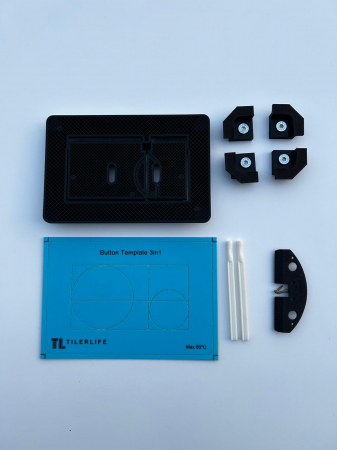 Clapeta de actionare faiantabila Geberit Sigma, buton de spalare cu magnet, include șablon pentru decupaj 3 în 1 [2]