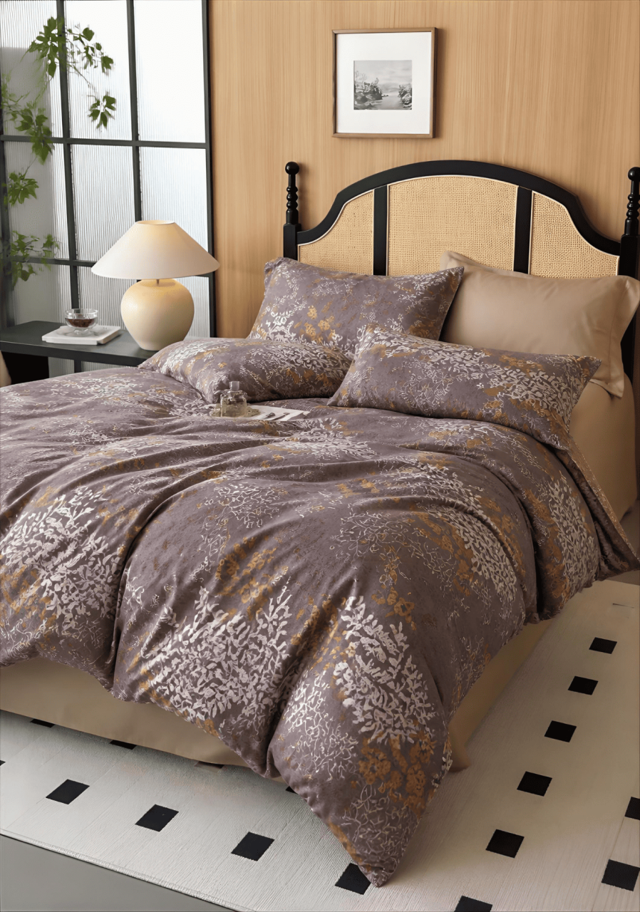 Lenjerie de pat finet 6 piese Floral Maro 220x230 cm [2]