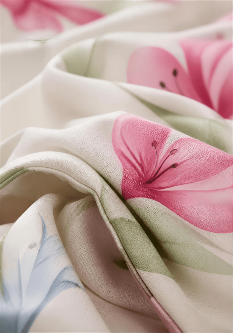 Lenjerie de pat finet 6 piese Flori Roz Pastel 220x230 cm [2]