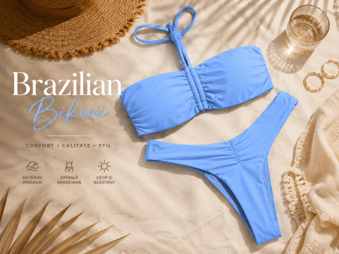 Women Lifestyle - Costum de Baie Bikini Brazilian Bleu