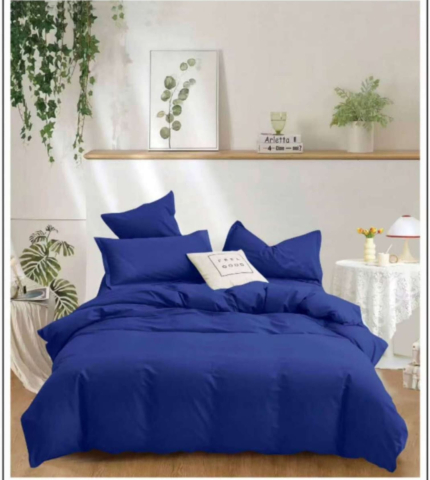 Tilo Home - Lenjerie de pat finet 6 piese Albastru Royal 220x230 cm