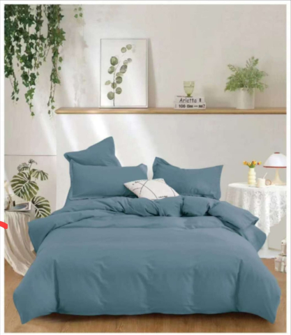 Tilo Home - Lenjerie de pat finet 6 piese Bleu Gri 220x230 cm
