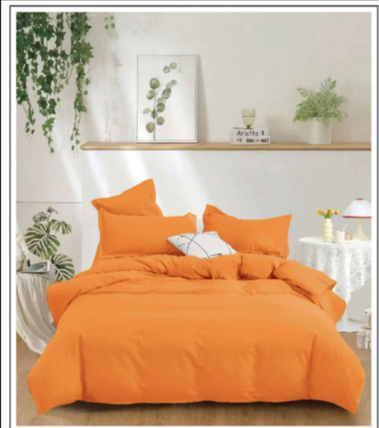 Tilo Home - Lenjerie de pat finet 6 piese Portocaliu 220x230 cm