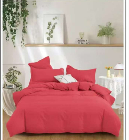 Tilo Home - Lenjerie de pat finet 6 piese Terra Caramiziu 220x230 cm