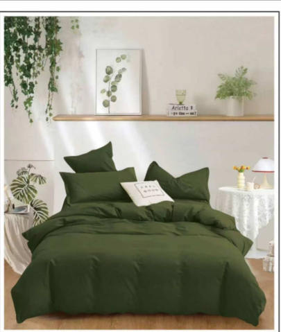 Tilo Home - Lenjerie de pat finet 6 piese Verde Inchis 220x230 cm